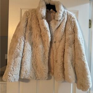 Jou Jou Women's Cream Teddy Jacket